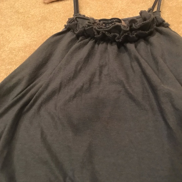 Vintage! AEO gray/blue ruffle swing tank - Picture 4 of 4